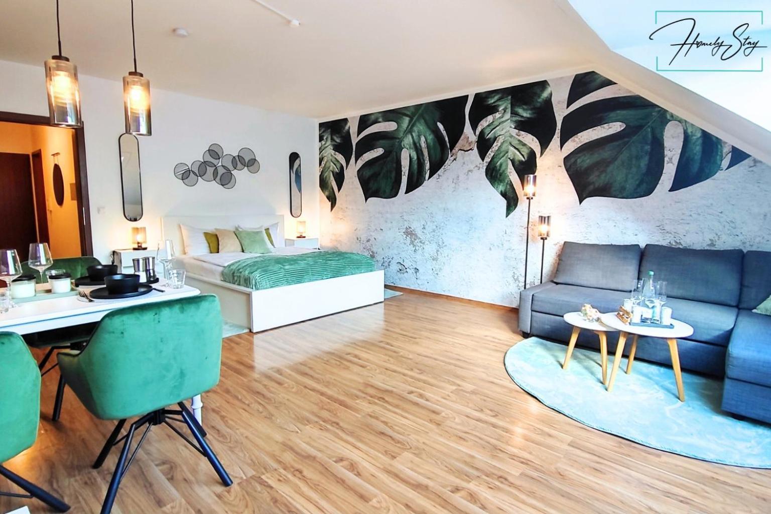Homely Stay Serenity Greens - Stylisch Studio-Apartment With Kitchen - 10 Min To Central Station, Pet Friendly Münih Dış mekan fotoğraf
