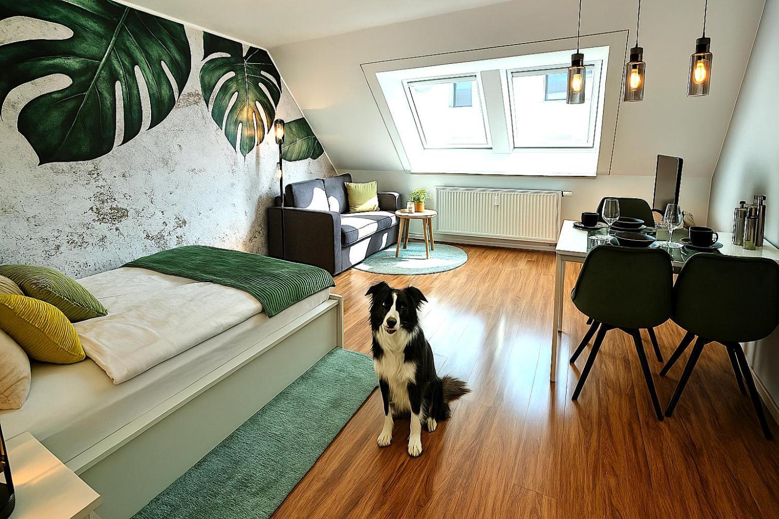 Homely Stay Serenity Greens - Stylisch Studio-Apartment With Kitchen - 10 Min To Central Station, Pet Friendly Münih Dış mekan fotoğraf